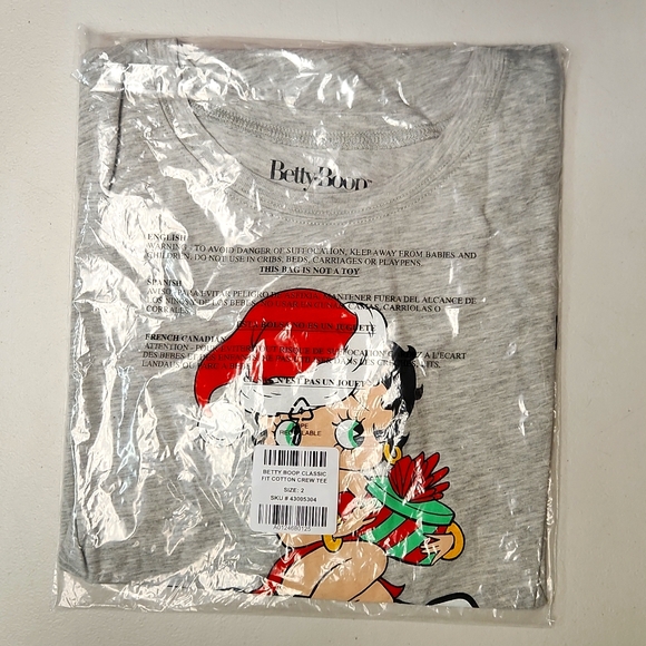 ❤️NWT VINTAGE TORRID TEE - BETTY BOOP  SANTA BABY - CHRISTMAS HOLIDAY PLUS SIZE - Picture 6 of 11